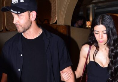 Fans refer to Hrithik Roshan the black-clad twin of Saba Azad as lover boy as they leave for a dinner engagement